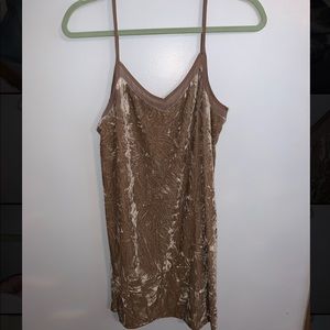 velvet slip with spaghetti straps cocktail dress